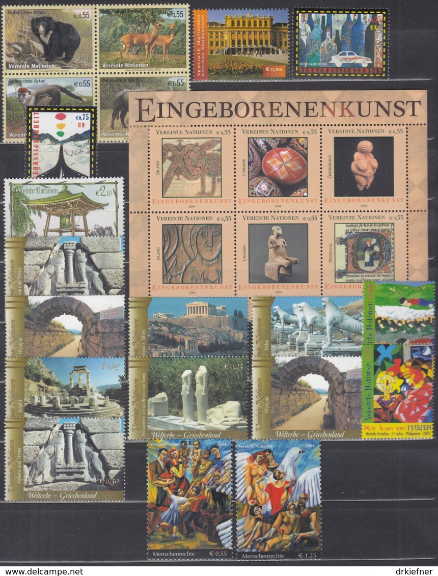 UNO WIEN Jahrgang 2004, Postfrisch **, MNH, (komplett) 406-431 - Ungebraucht