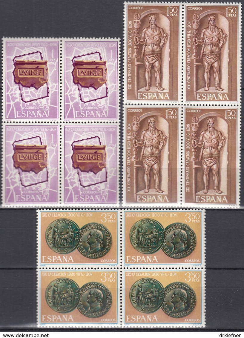 SPANIEN  1760-1762, 4erBlock, Postfrisch **, 1900 Jahre Stadt León 1968 - Nuevos