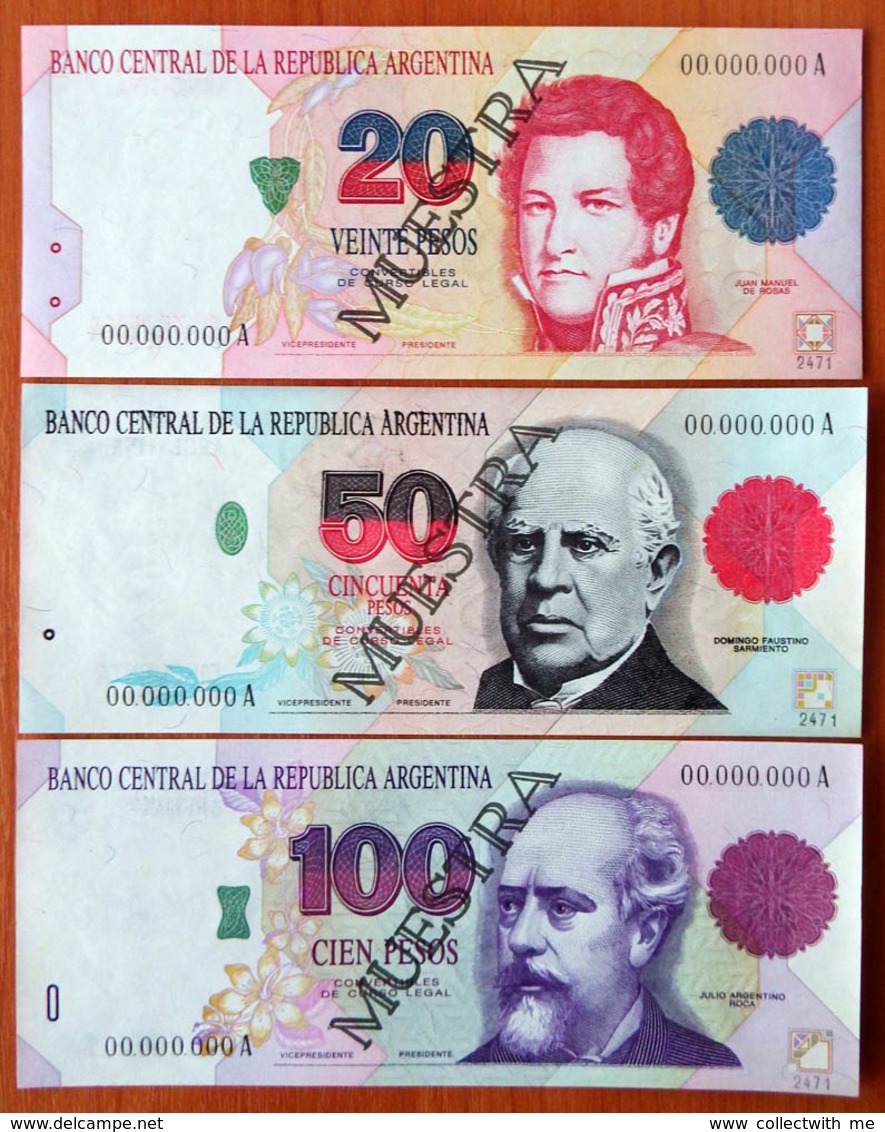 Argentina 1992 Specimen Complete set with same numbers - 2471 Rare!!