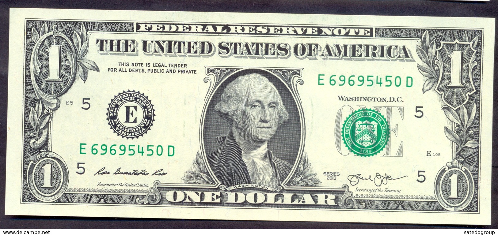 USA 1 Dollar 2013 E  - UNC # P- 537 E - Richmond VA - Billets De La Federal Reserve (1928-...)