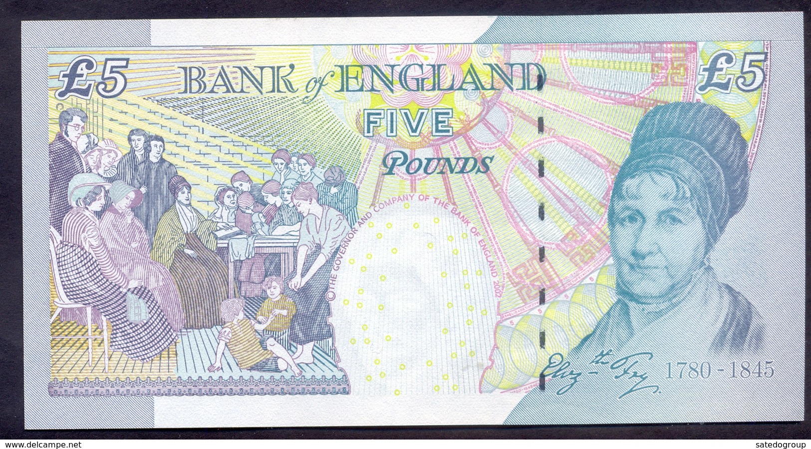 UK Great Britain 5 Pounds 2002 UNC P- 391d - 5 Pounds