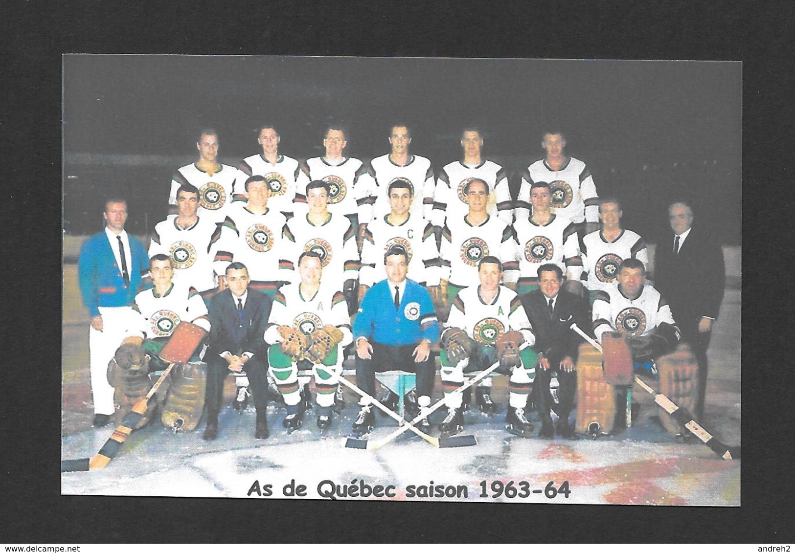 SPORTS - HOCKEY - LE CLUB DE HOCKEY LES AS DE QUÉBEC SAISON 1963 - 1964 - Sports D'hiver