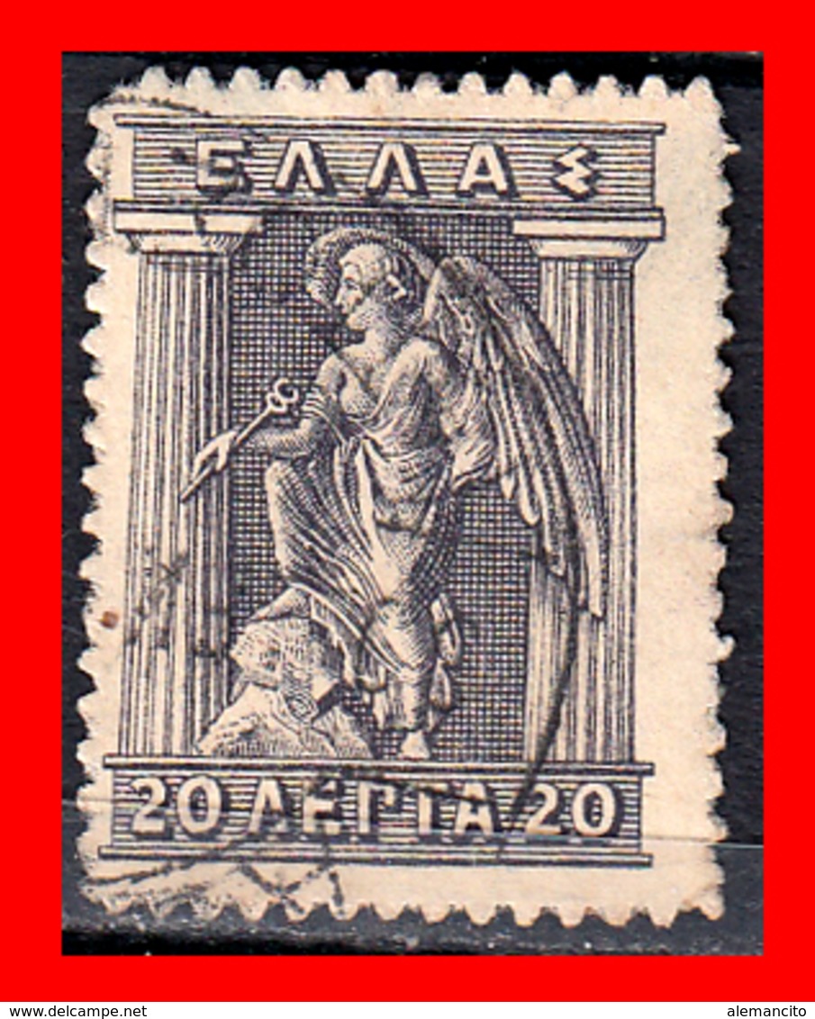 GRECIA – GREECE   SELLO 1913-23 - IRIS HOLDING CADUCEUS - Usados