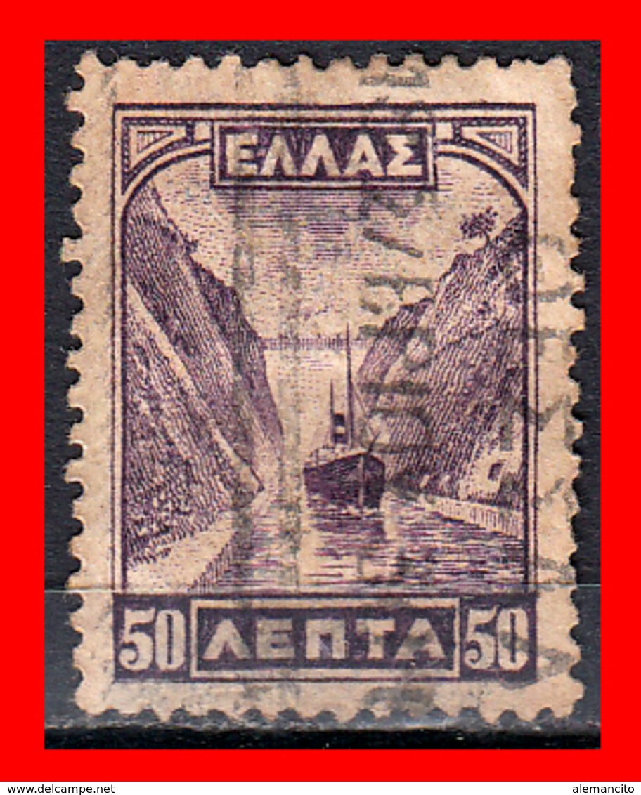 GRECIA – GREECE  1 SELLO 1927 – CORINTH CANAL - Used Stamps