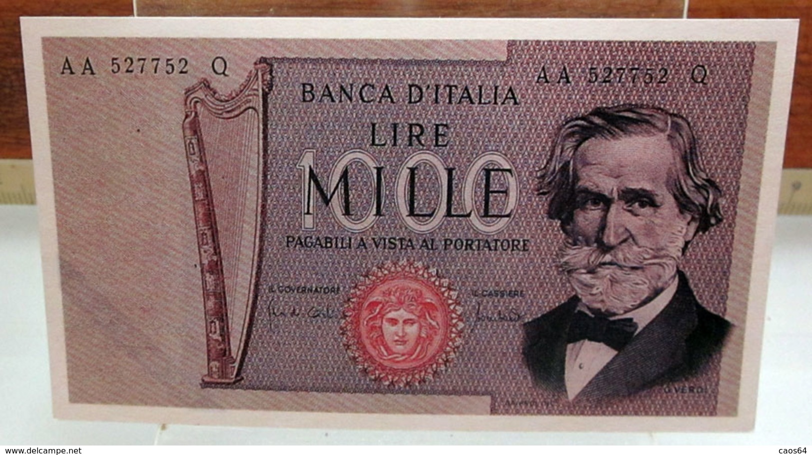 MINI BANCONOTA FAC-SIMILE MILLE LIRE 1969 - Fictifs & Spécimens