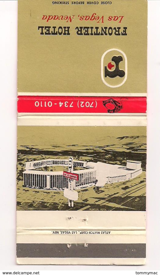 Matchbook Cover !  Frontier Hotel, Las Vegas, Nevada , U.S.A. ! - Zündholzschachteln