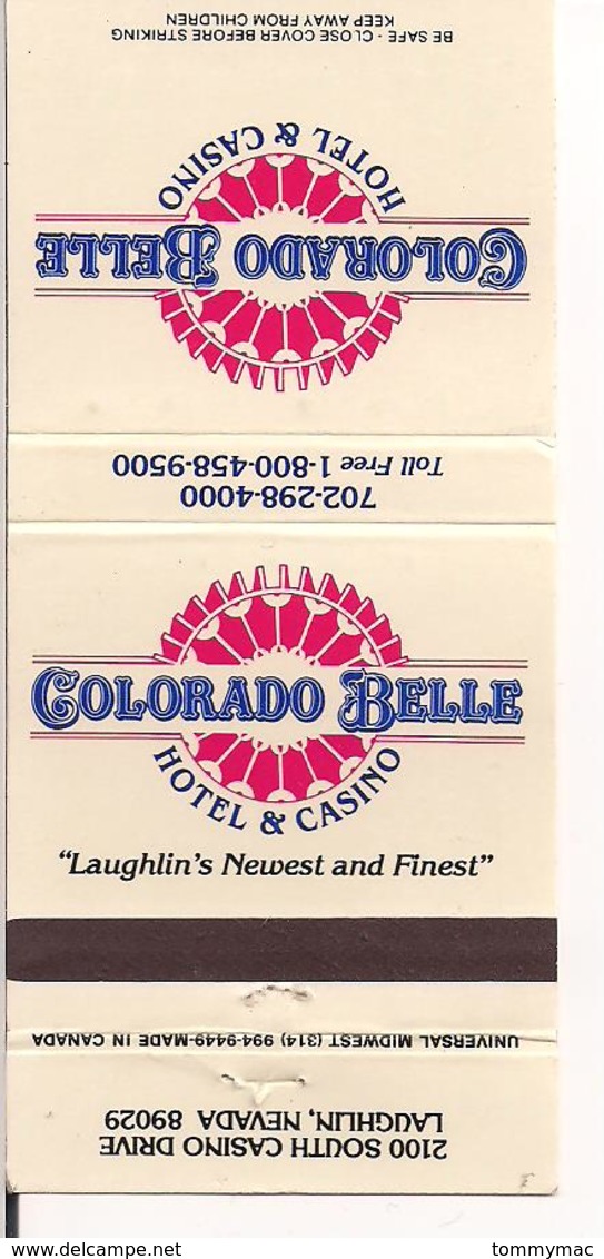 Matchbook Cover ! Colorado Belle Hotel & Casino, Laughlin, Nevada , U.S.A. ! - Zündholzschachteln