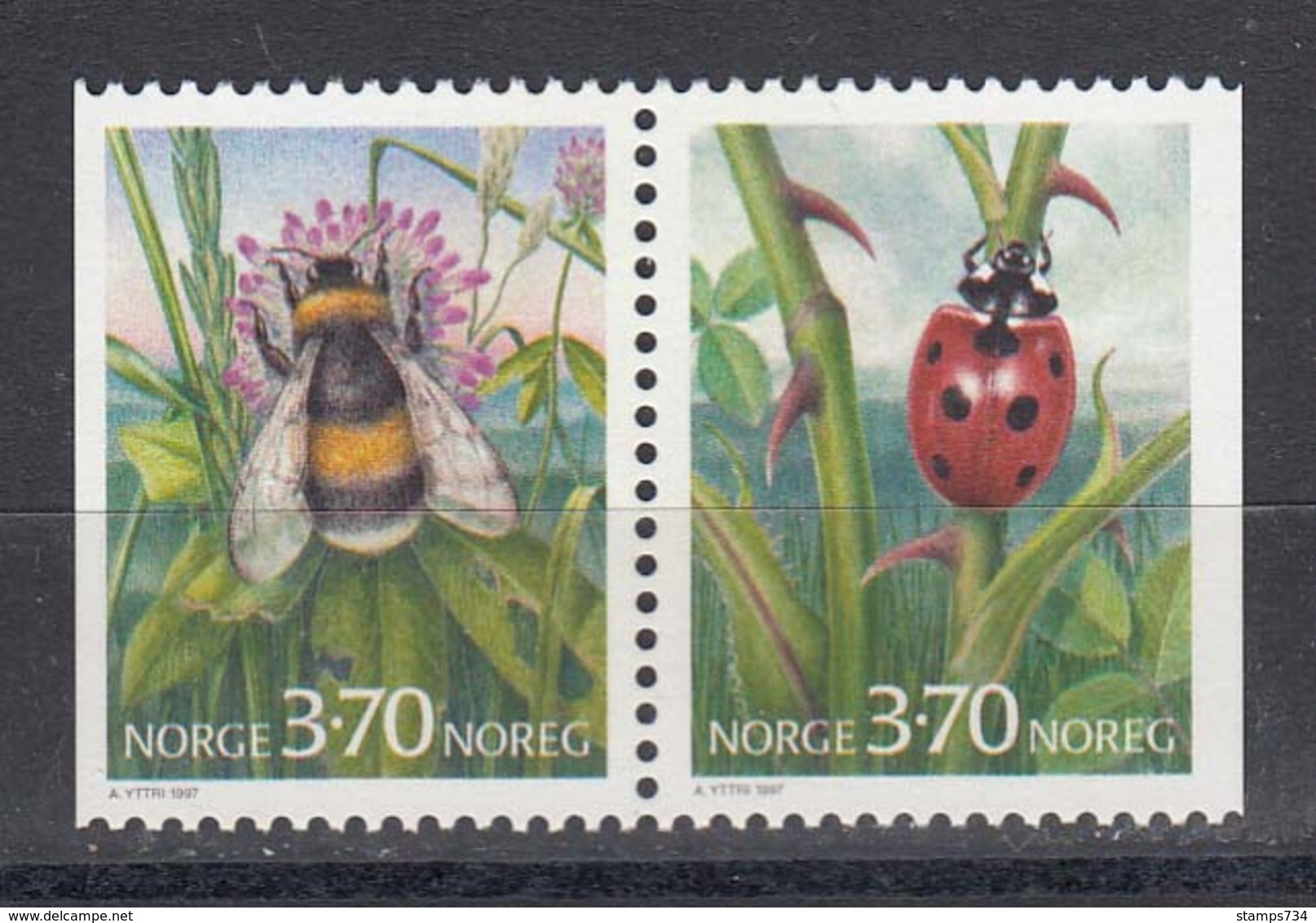 Norwegen 1997 - Insecten, Mi 1235/36, MNH** - Neufs