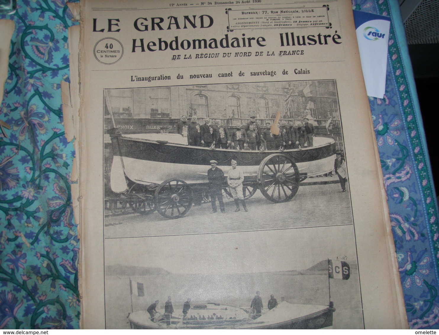 NORD HEBDO / CALAIS CANOT SAUVETAGE FETES  /CHERBOURG  CAUDEBEC EN CAUX FETES/FOOT FIVES ANICHE ROUBAIX /HELLEMMES - 1900 - 1949