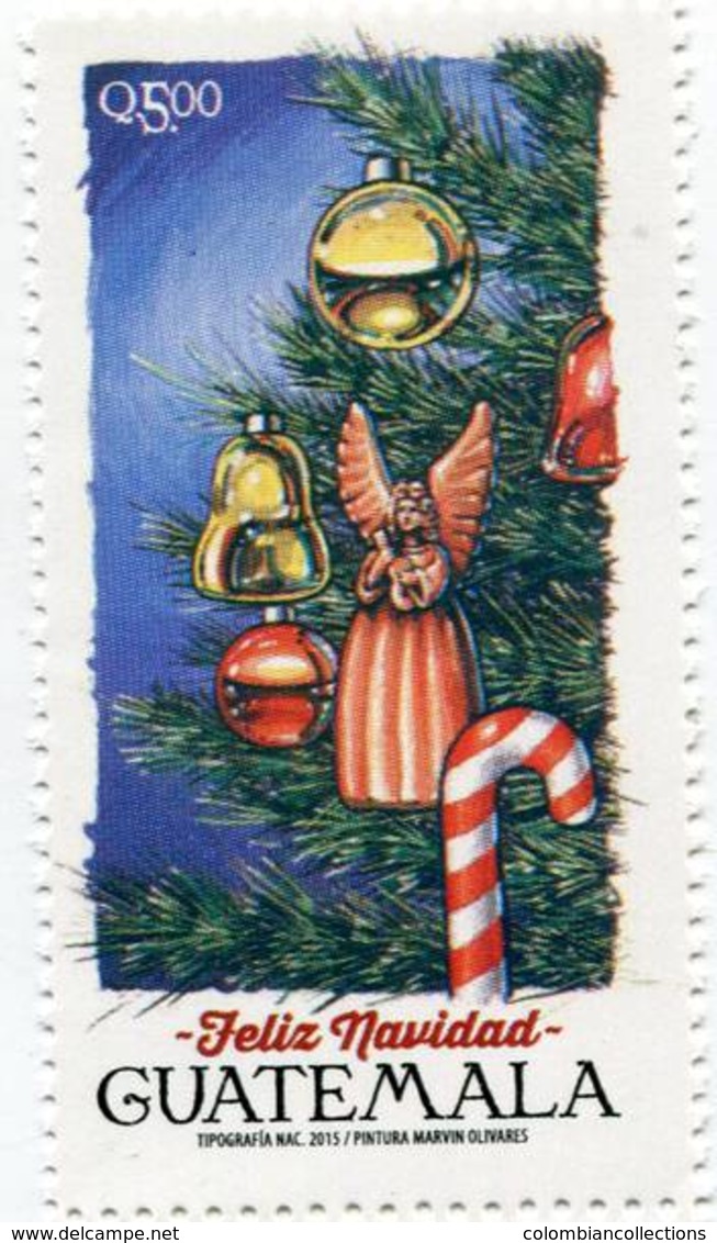 Lote G7, Guatemala, 2015, Sello, Stamp, 2 V, Navidad, Christmas - Guatemala