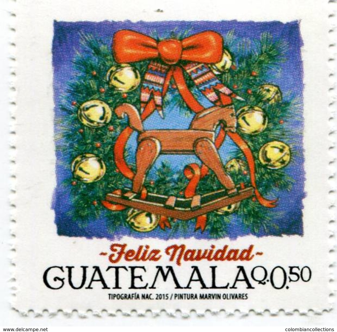 Lote G7, Guatemala, 2015, Sello, Stamp, 2 V, Navidad, Christmas - Guatemala