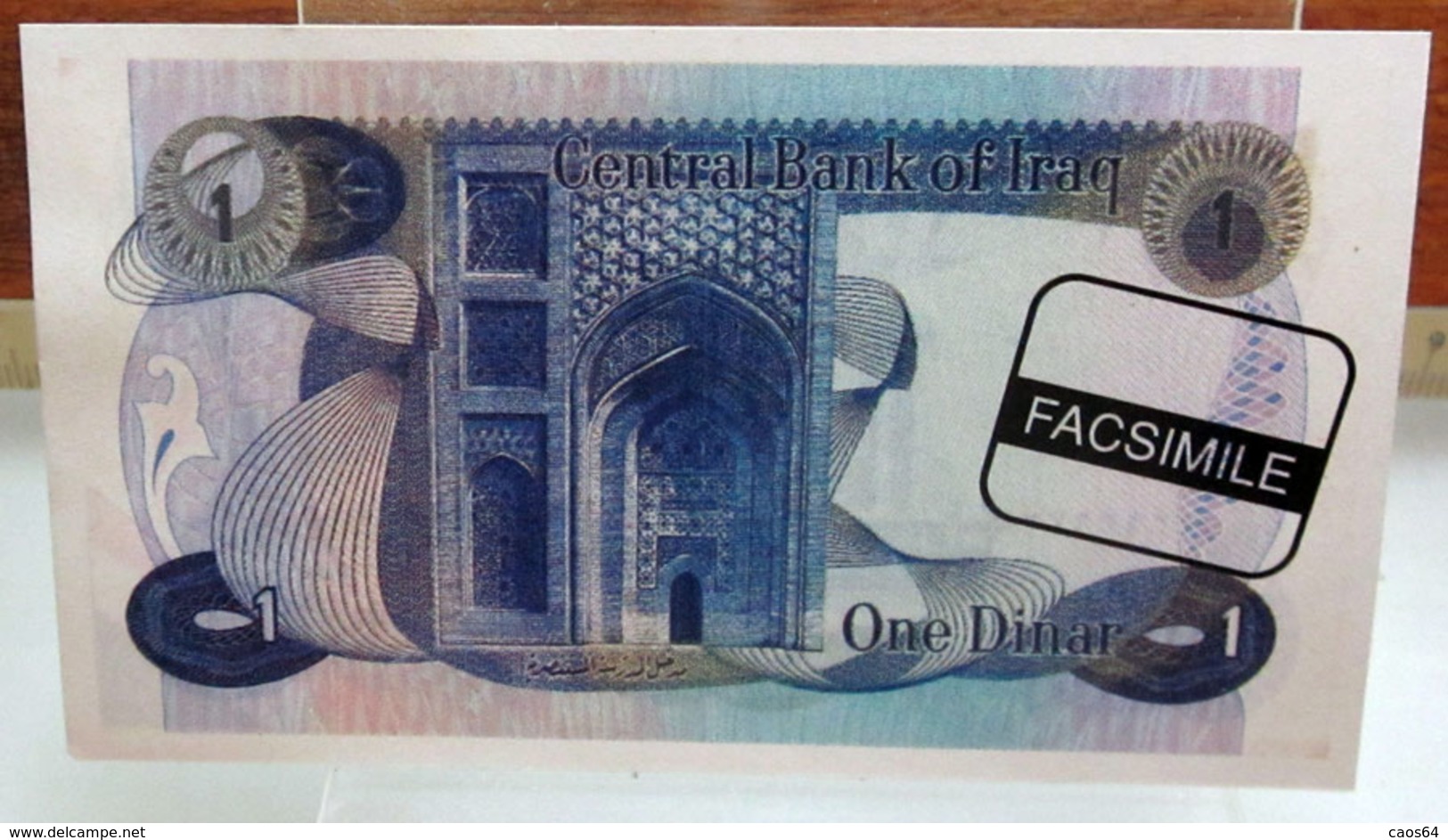 MINI BANCONOTA FAC-SIMILE ONE DINAR - Fiktive & Specimen