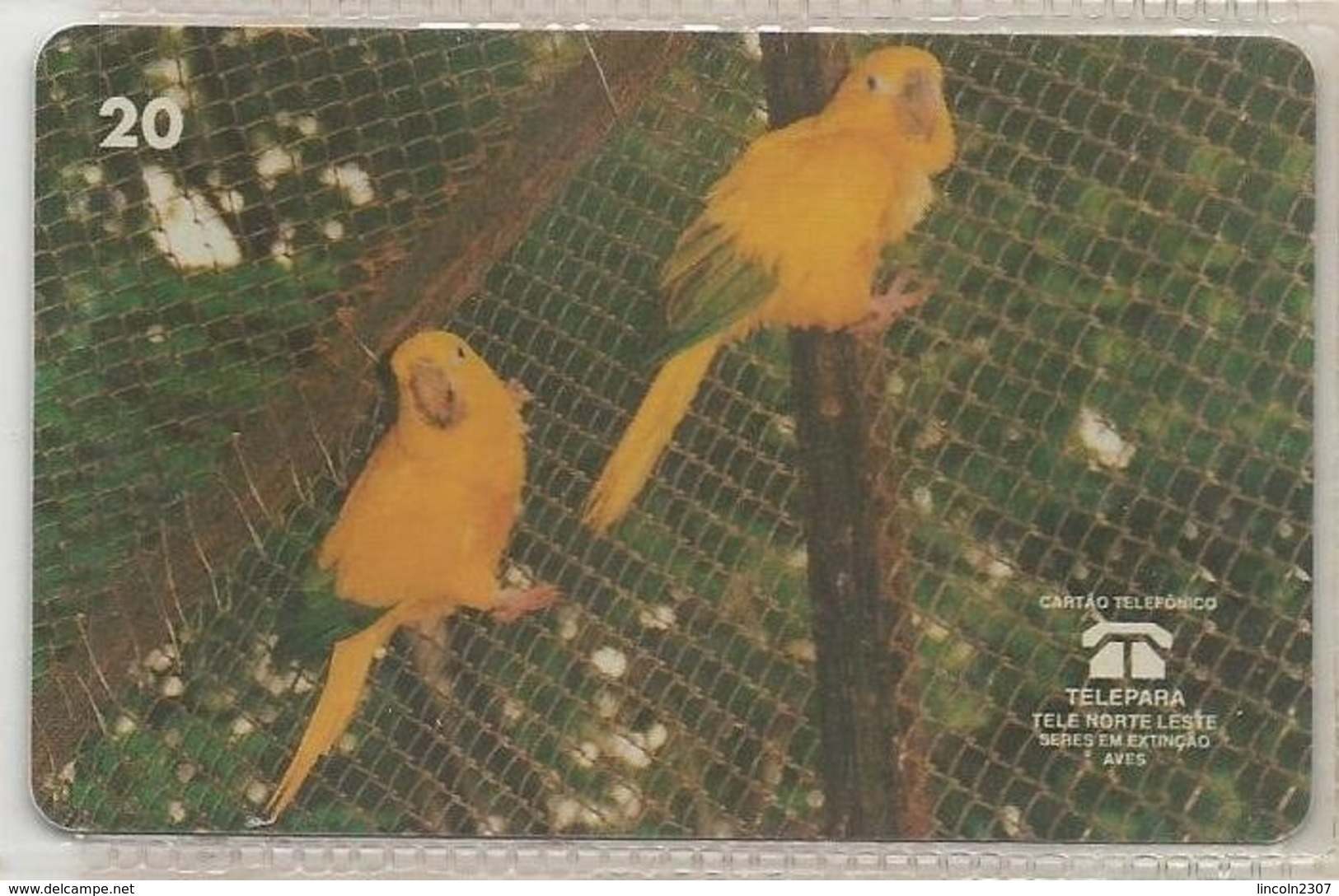 LSJP BRAZIL PHONECARD ARARAJUBA BIRDS - TELEPARA - Brésil