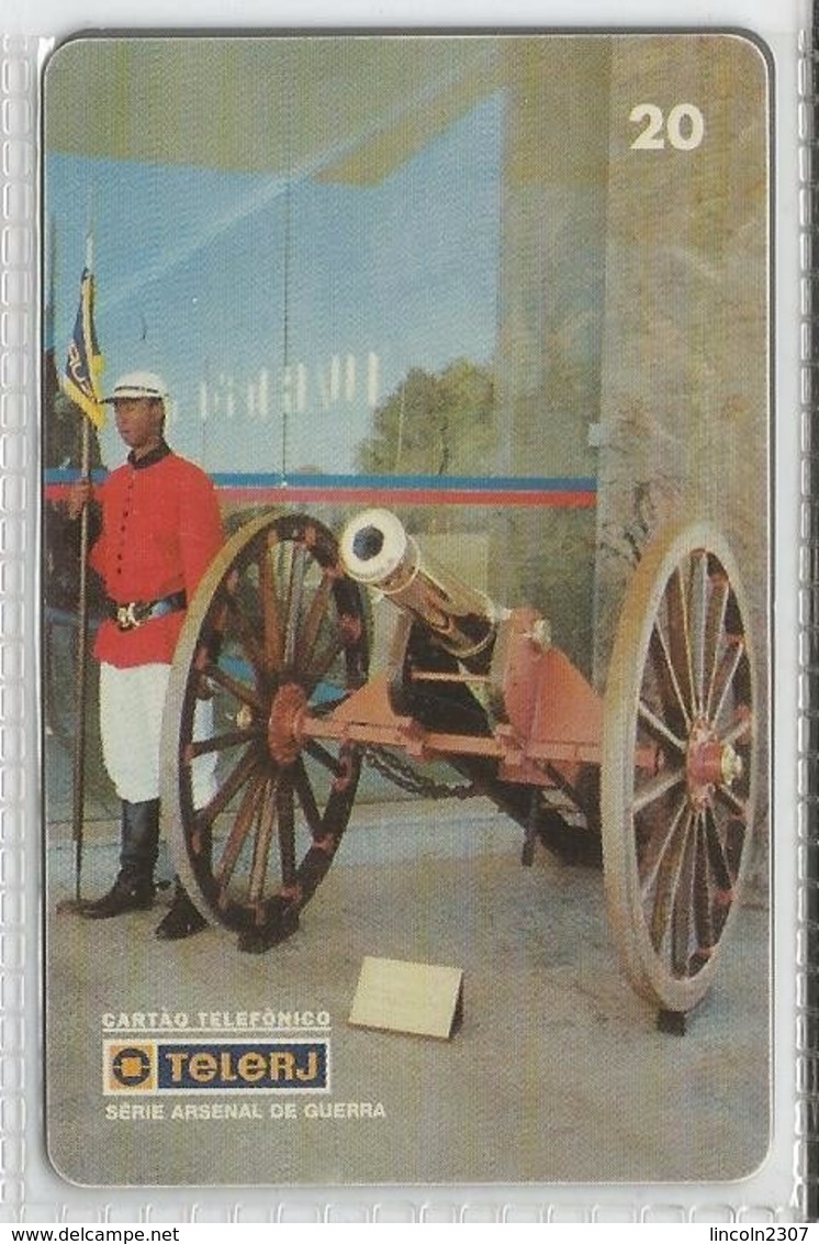 LSJP BRAZIL PHONECARD ARSENAL OF WAR CANNON LA HITTE - TELERJ - Brésil