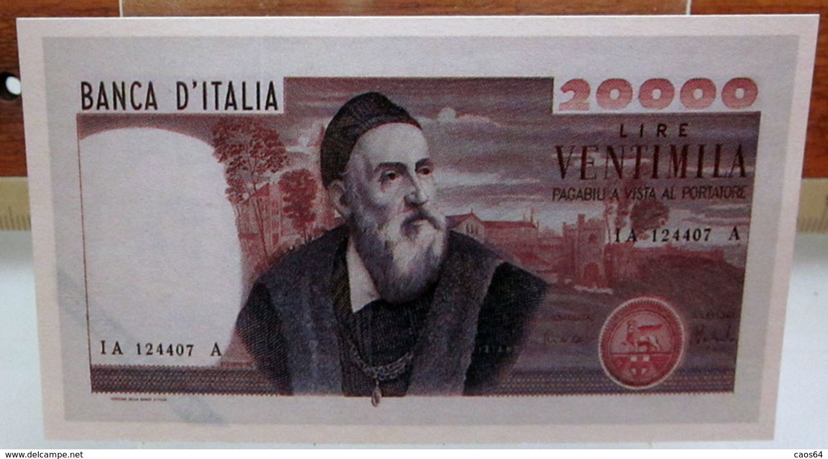 MINI BANCONOTA FAC-SIMILE 20.000 LIRE - Specimen