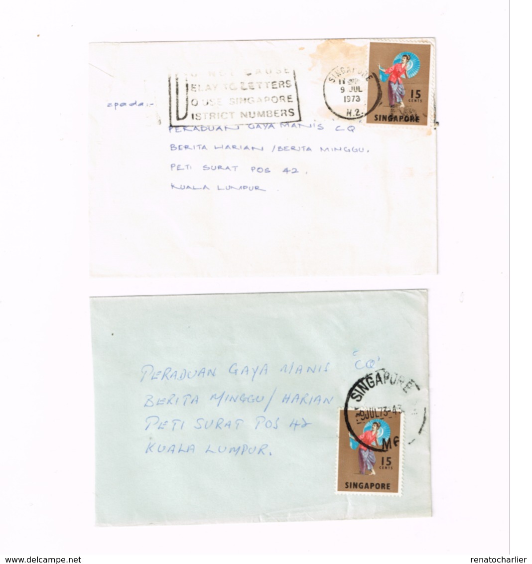 Lot De 4 Lettres - Singapore (1959-...)