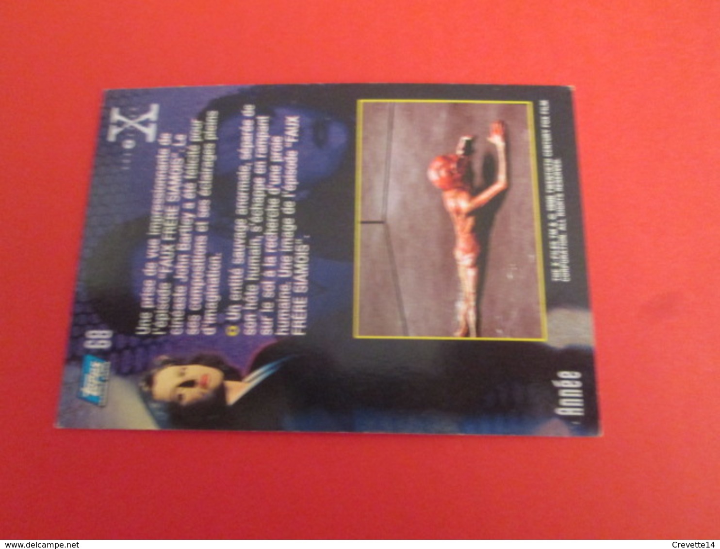 1-25  TRADING CARD TOPPS SERIE TELE X-FILES MULDER SCULLY : N°68 ANNEE - X-Files