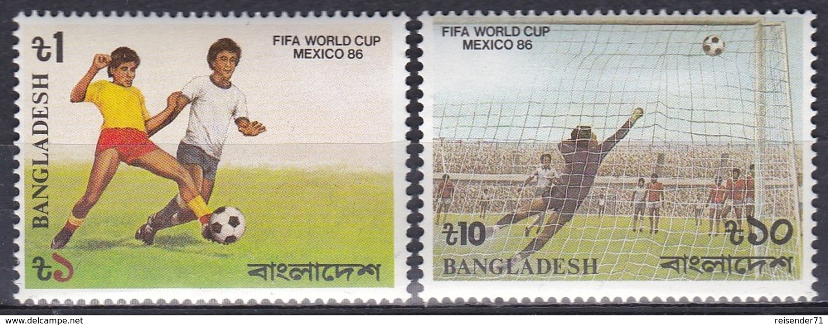 Bangladesch Bangladesh 1986 Sport Spiele Fußball Football Soccer Mexiko Mexico WM FIFA World Cup, Mi. 247-8 ** - Bangladesch
