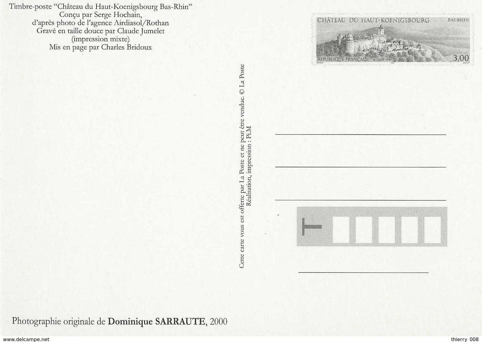 401  Entier Postal  Timbre Château Du Haut Koenigsbourg  Bas-Rhin 67 - Autres & Non Classés