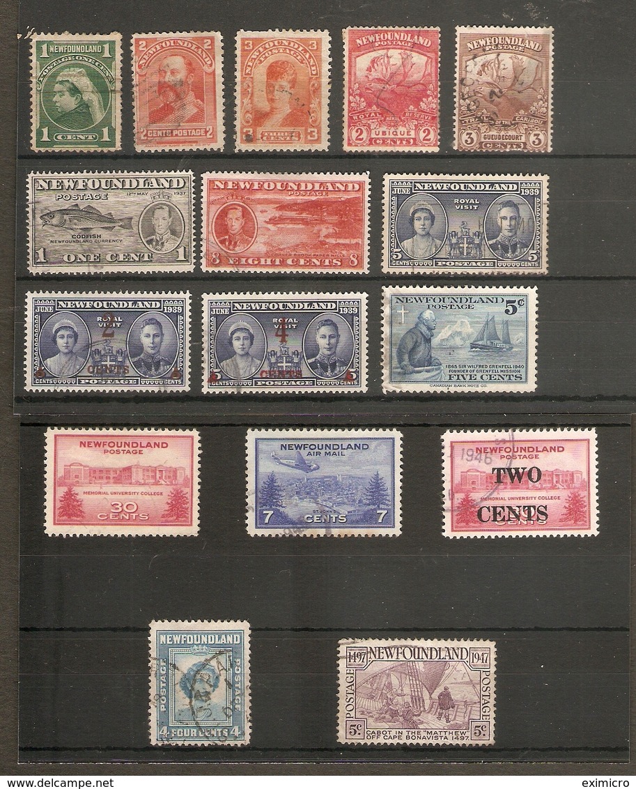 NEWFOUNDLAND 1898 - 1947 ALL DIFFERENT FINE USED COLLECTION Cat £22+ - 1908-1947