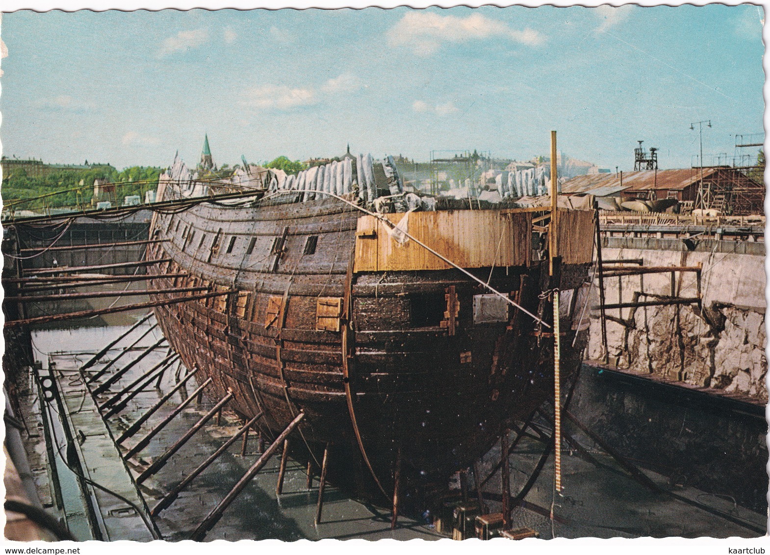 Stockholm:  Wasa I Torrdocka Efter Bärgningen, 1961 - The Wasa In Dry-dock After The Salvage In 1961 - Zweden