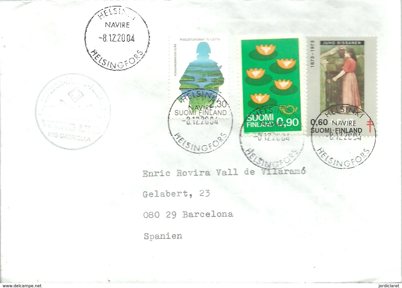 LETTER 2004 PAQUEBOT - Storia Postale