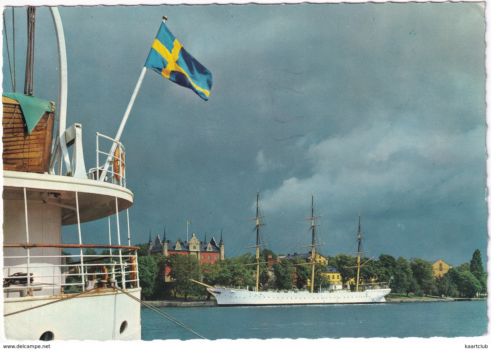 Stockholm - Strömmen : S/S 'af Chapman' (formerly Dunboyne (1888–1915) And G.D. Kennedy (−1923) Full-rigged Steel Ship) - Zweden