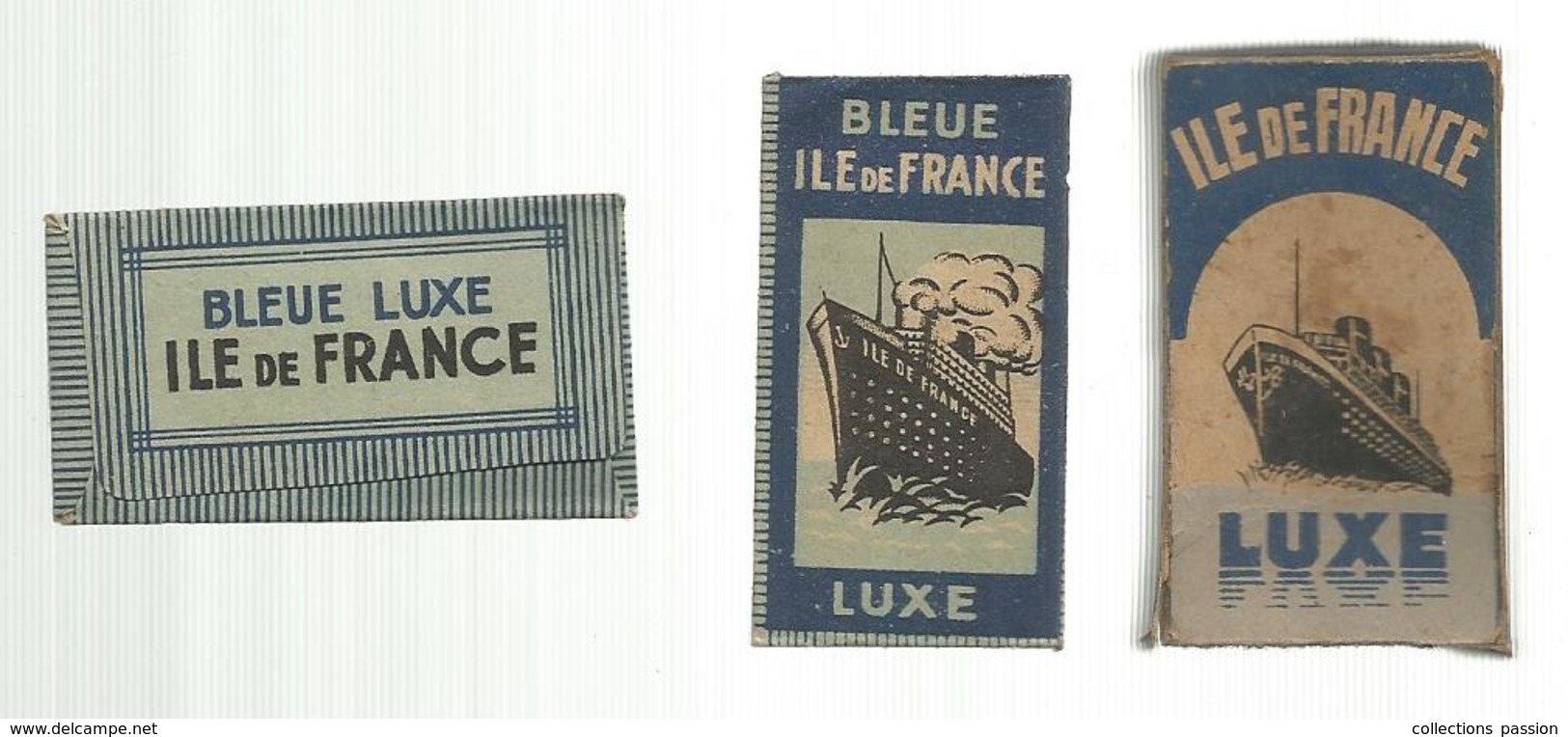 Lame De Rasoir , Boite De 5 Lames, BLEUE ILE DE FRANCE ,LUXE ,made In France ,pharmacie Bailly , Paris ,frais Fr 2.45 E - Lames De Rasoir