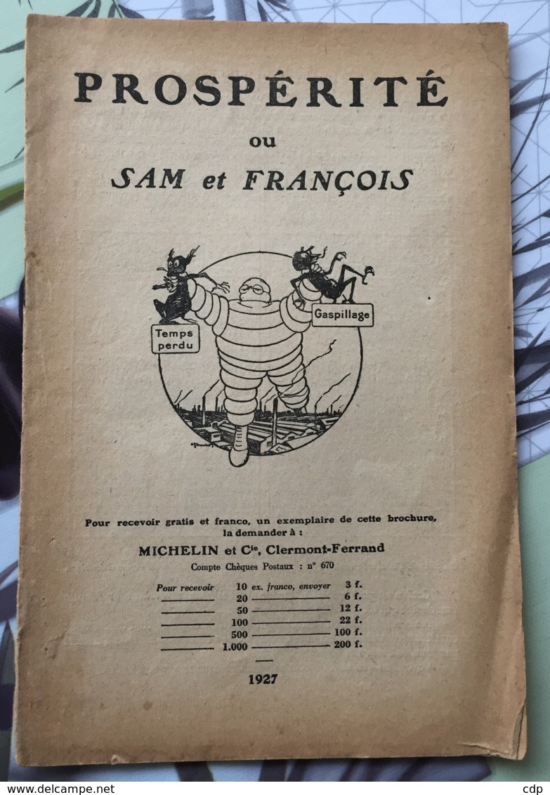 Michelin  1927   Sam Et Francois - Autres & Non Classés