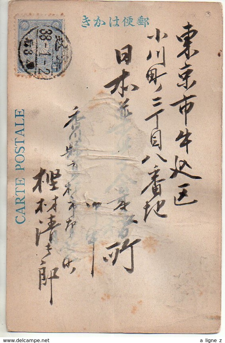 REF 363 - CPA JAPON JAPAN Carte Peinte à La Main - Autres & Non Classés