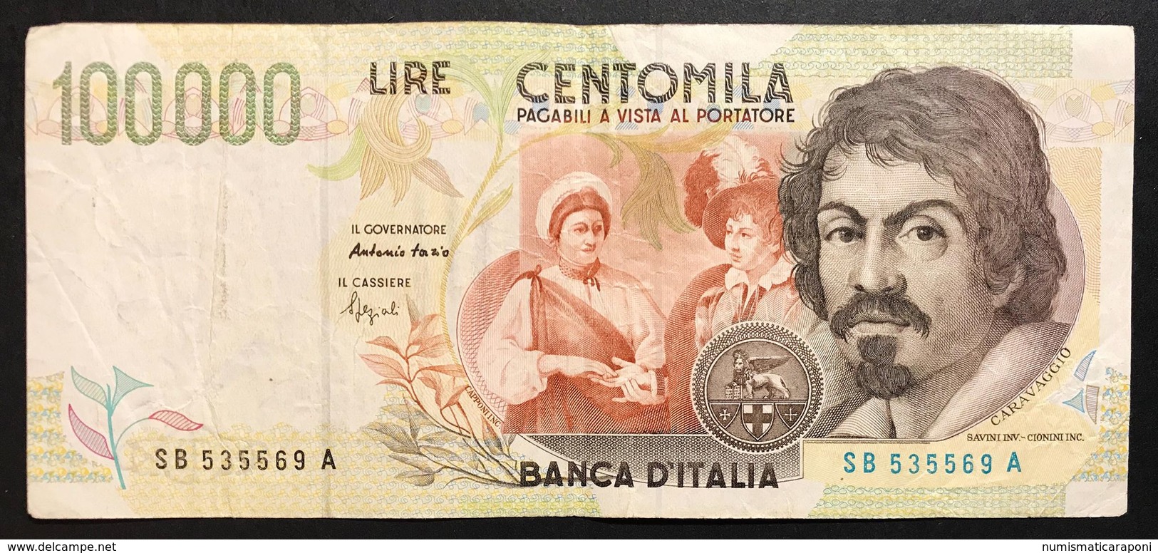 100000 Lire CARAVAGGIO 2° TIPO SERIE B 1995  LOTTO 1616 - 100000 Lire