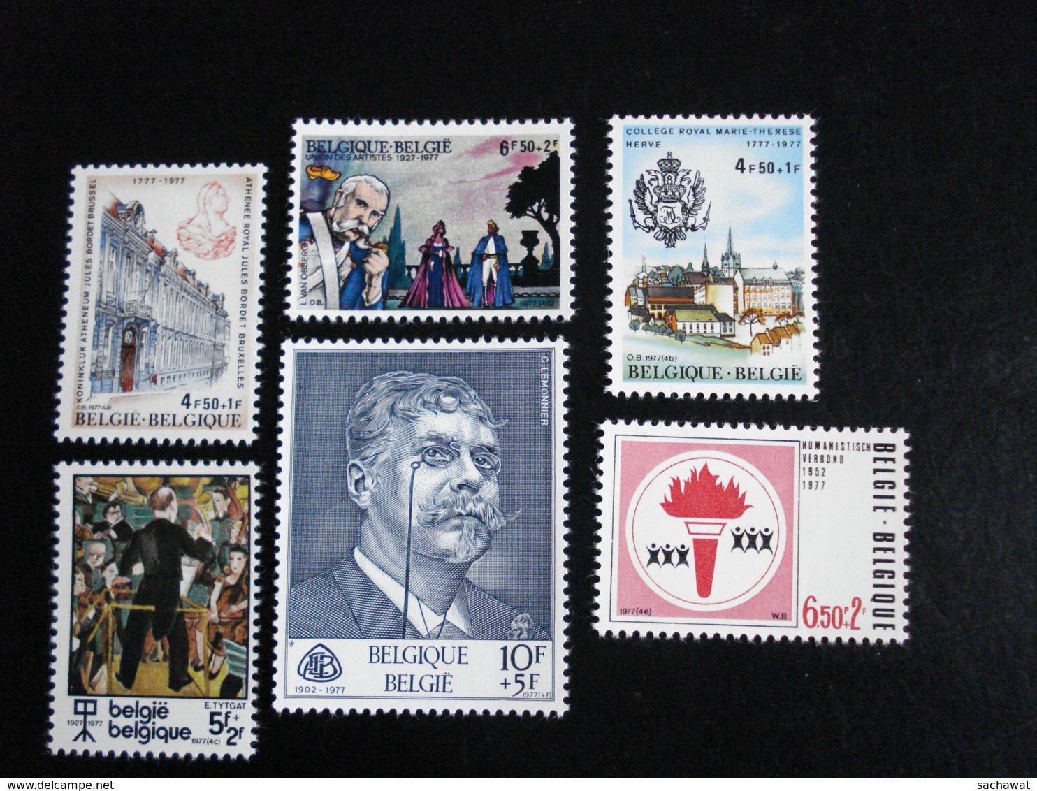 Belgique - Année 1977 - Série Culturelle - Y.T. 1837/1842 - Neuf (**) Mint (MNH) - Unused Stamps