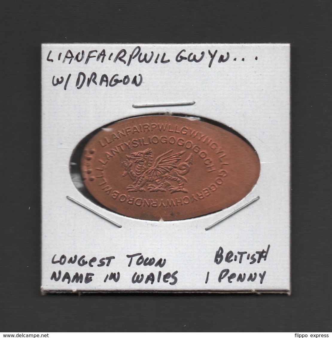 Pressed Penny, Elongated Coin, Lianfairpwilgwyn..., England - Souvenir-Medaille (elongated Coins)