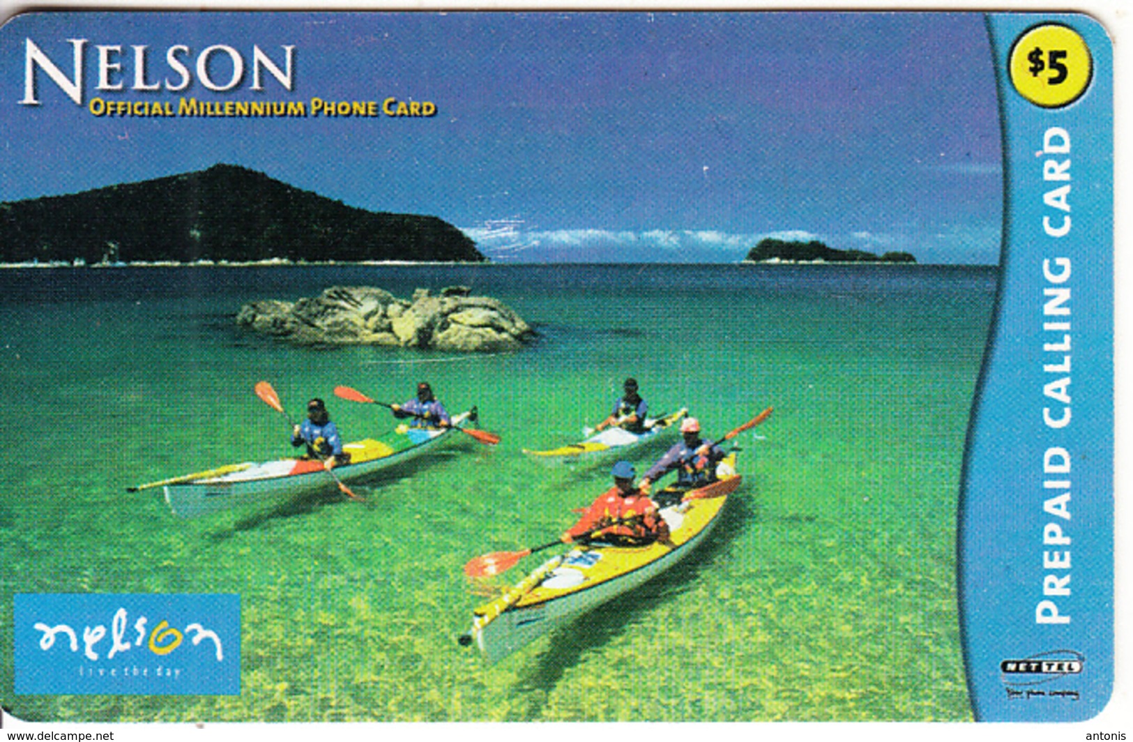 NEW ZEALAND - Nelson/Kayaking, Net Tel Prepaid Card $5, 06/99, Used - New Zealand