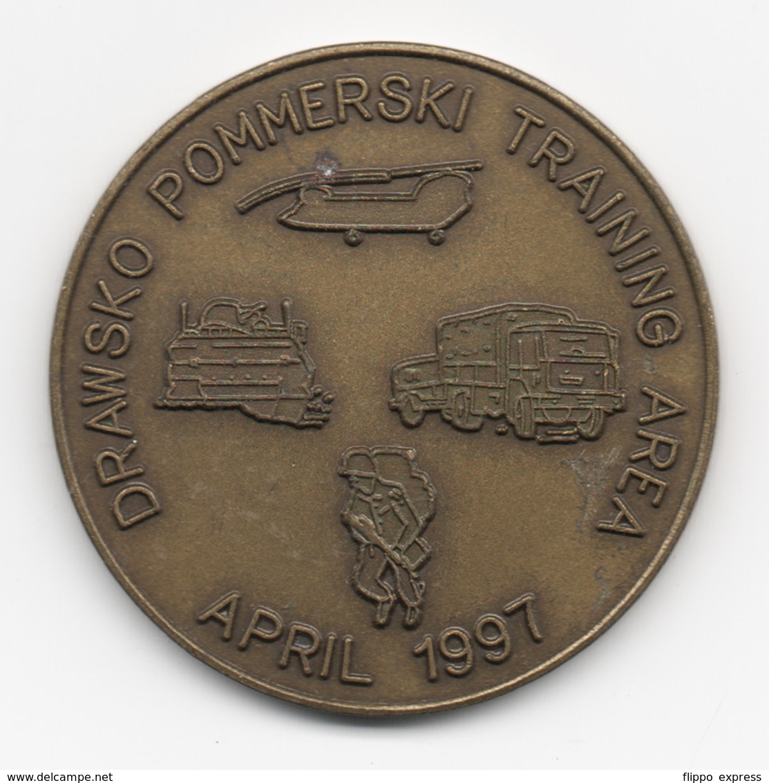 Netherlands: Drawsko Pommerski Training Area 1997. Military Coin, Medal - Andere & Zonder Classificatie