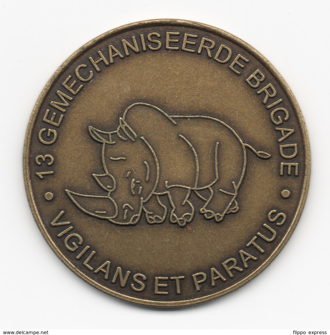 Netherlands: 13 Gemechaniseerde Brigade. Military Coin, Medal - Andere & Zonder Classificatie