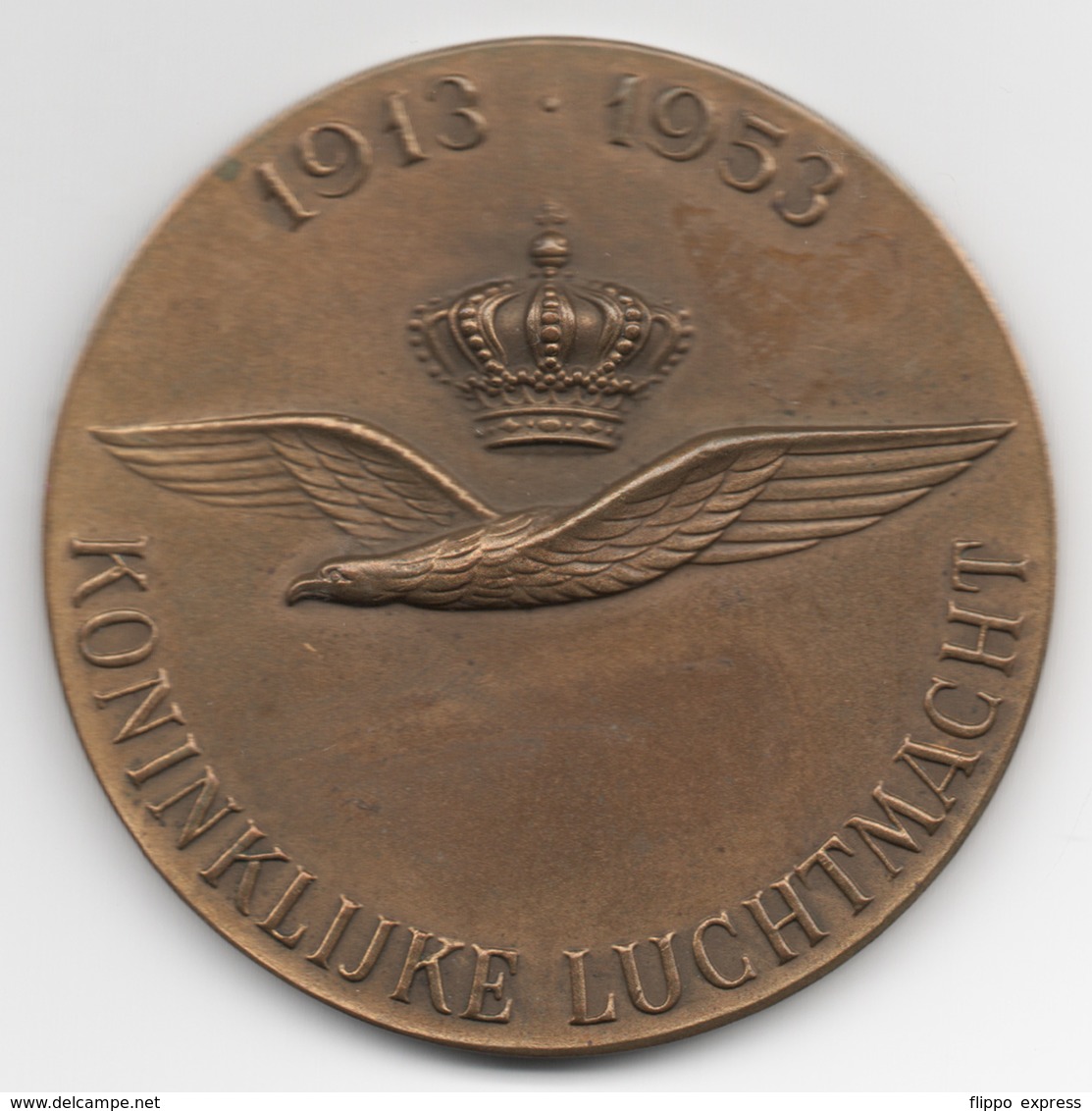 Netherlands: 1913-1953 Koninklijke Luchtmacht. Military Coin, Medal - Andere & Zonder Classificatie