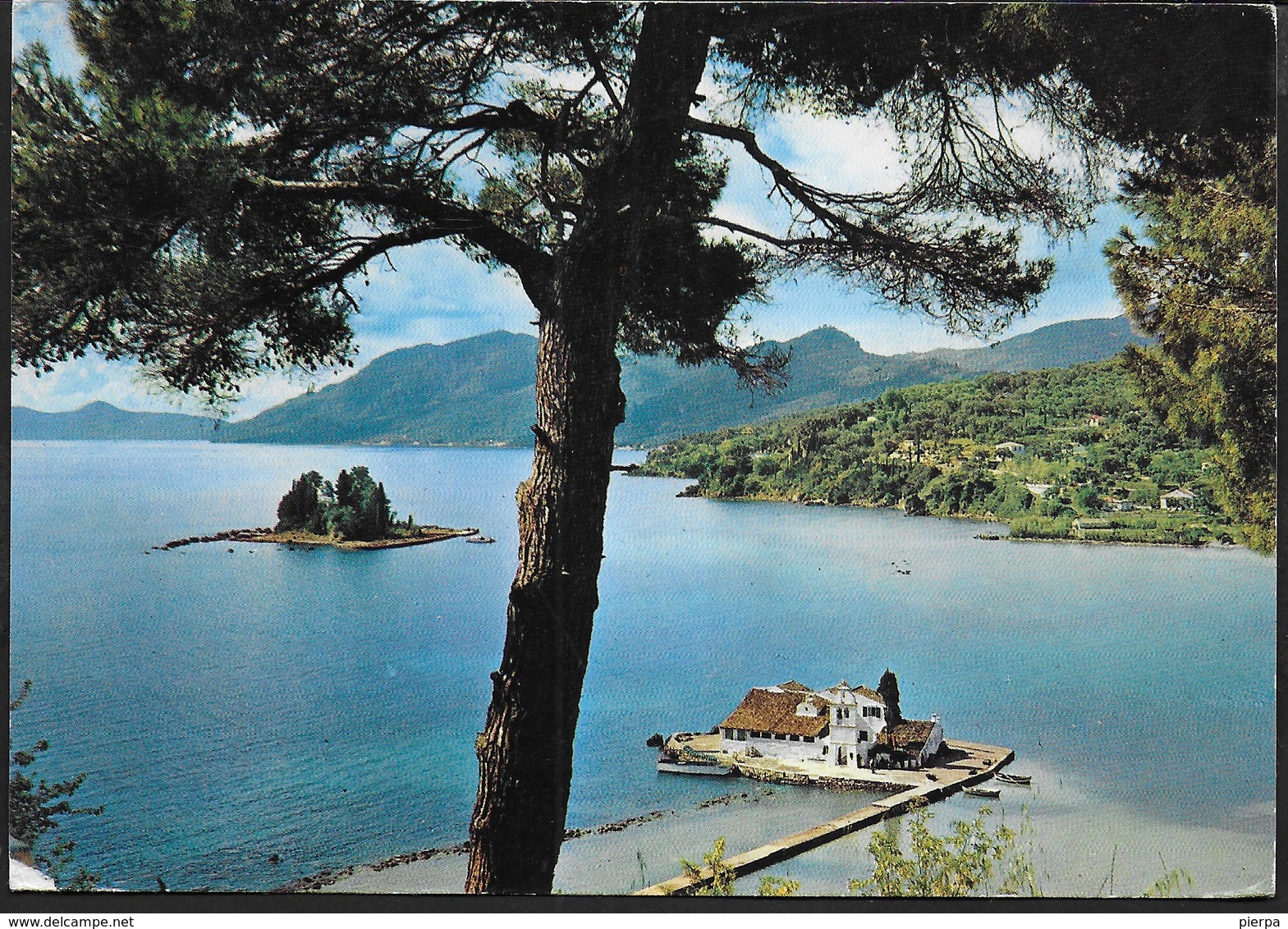 GRECIA - CORFU' - PONTICONISSI - VIAGGIATA 1967 FRANCOBOLLO ASPORTATO - Grecia