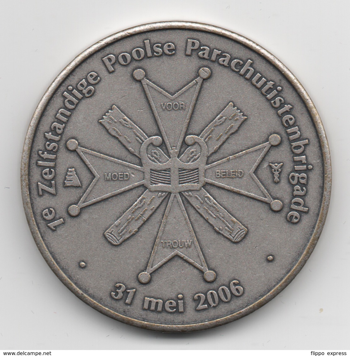 Netherlands: Poolse Parachutistenbrigade. Military Coin, Medal - Andere & Zonder Classificatie