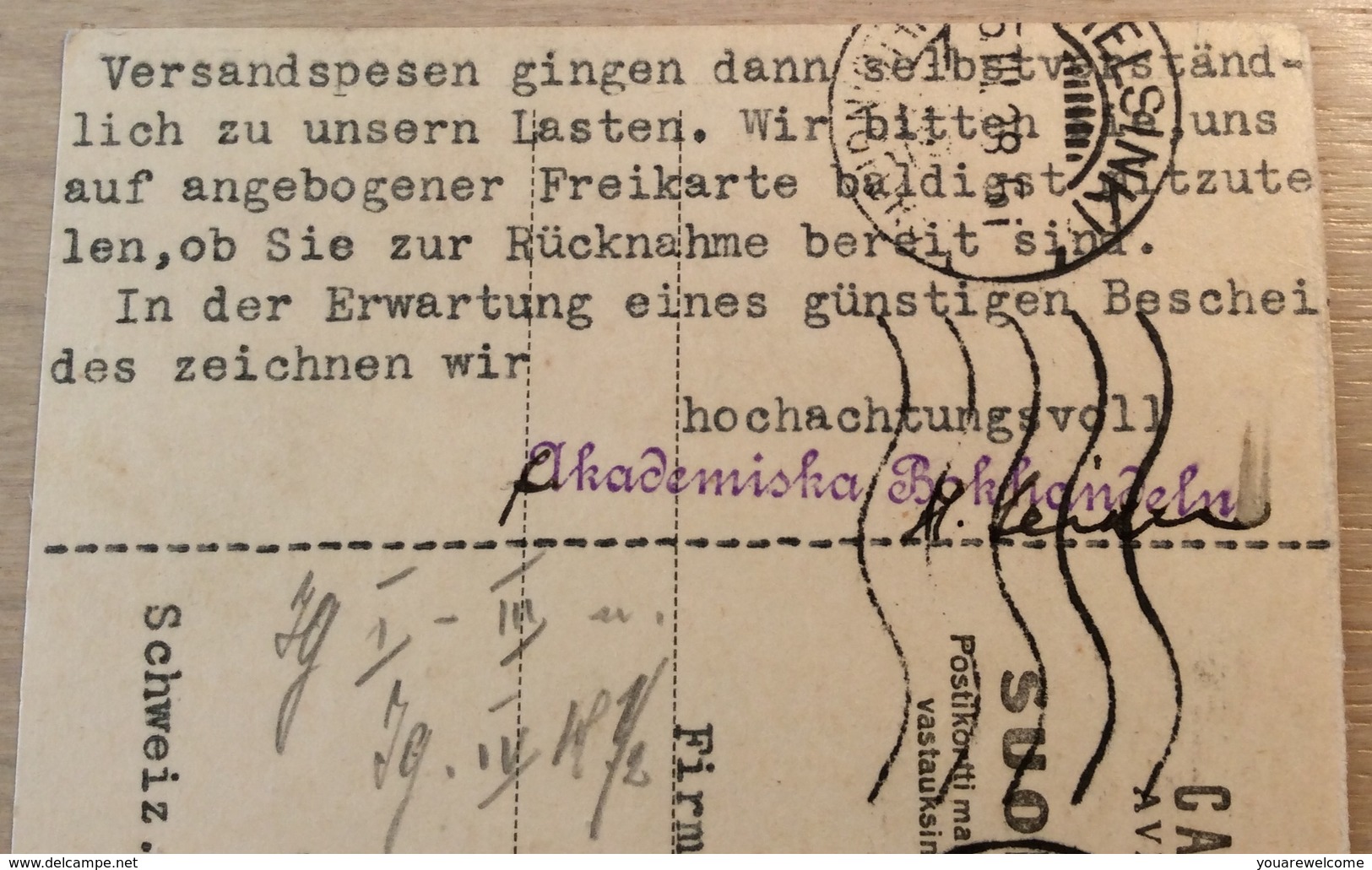 Finland Postal Stationery Card HELSINKI 1928> Schweiz (entier Postal Cover Lettre Ganzsache Brief Suomi Finnland - Interi Postali