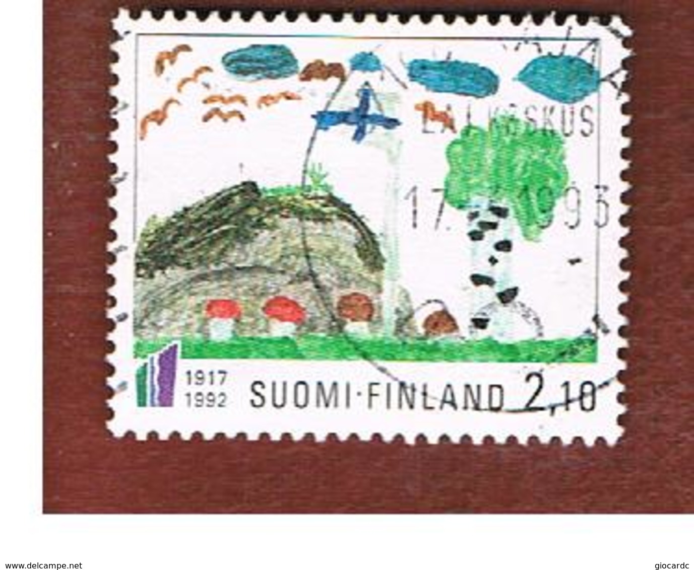 FINLANDIA (FINLAND) -  SG  1297  -    1992   75^ ANNIVERSARY OF INDEPENDENCE    -     USED ° - Usados