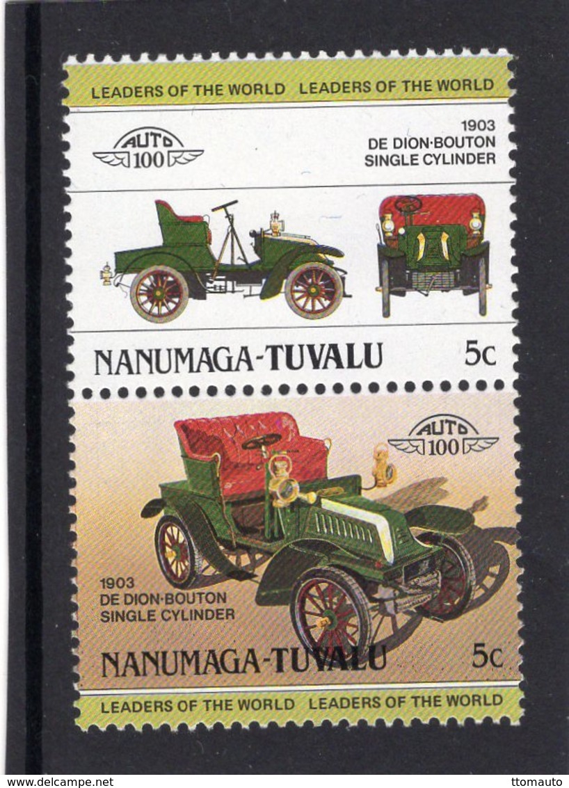 De Dion Bouton Single Cylinder  (1903)  -  2v Se-tenant MNH  -  Nanumaga-Tuvalu - Cars