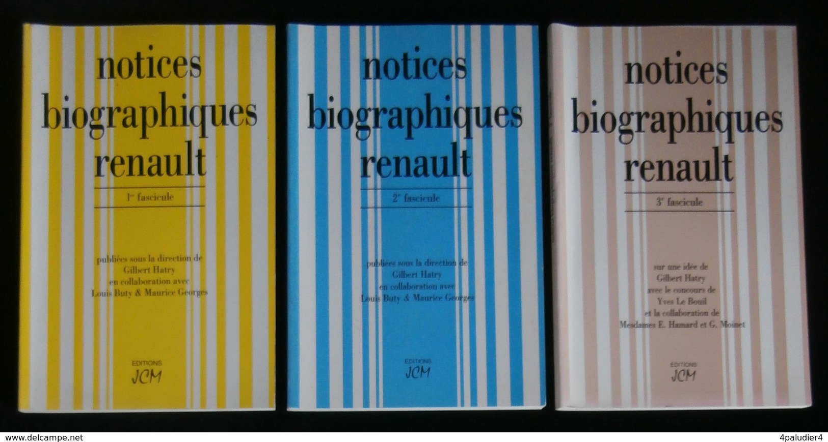 ( Automobile Boulogne-Billancourt ) NOTICES BIOGRAPHIQUES RENAULT Gilbert HATRY 3 TOMES - Auto