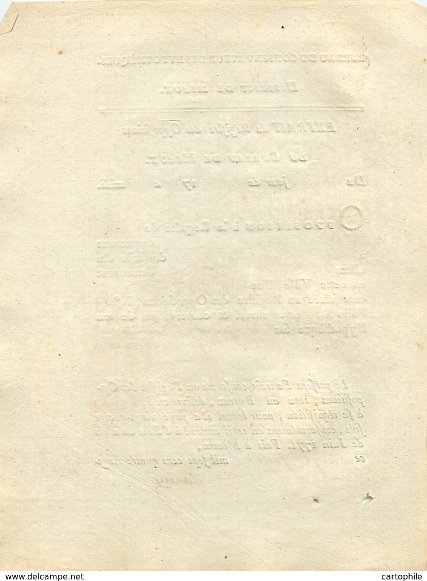 Acte De 1791 Opposition De Denis Hucher, Marchand à Crécy Contre Le Prince Louis De Rohan Cardinal Eveque De Strasbourg - Manuscrits