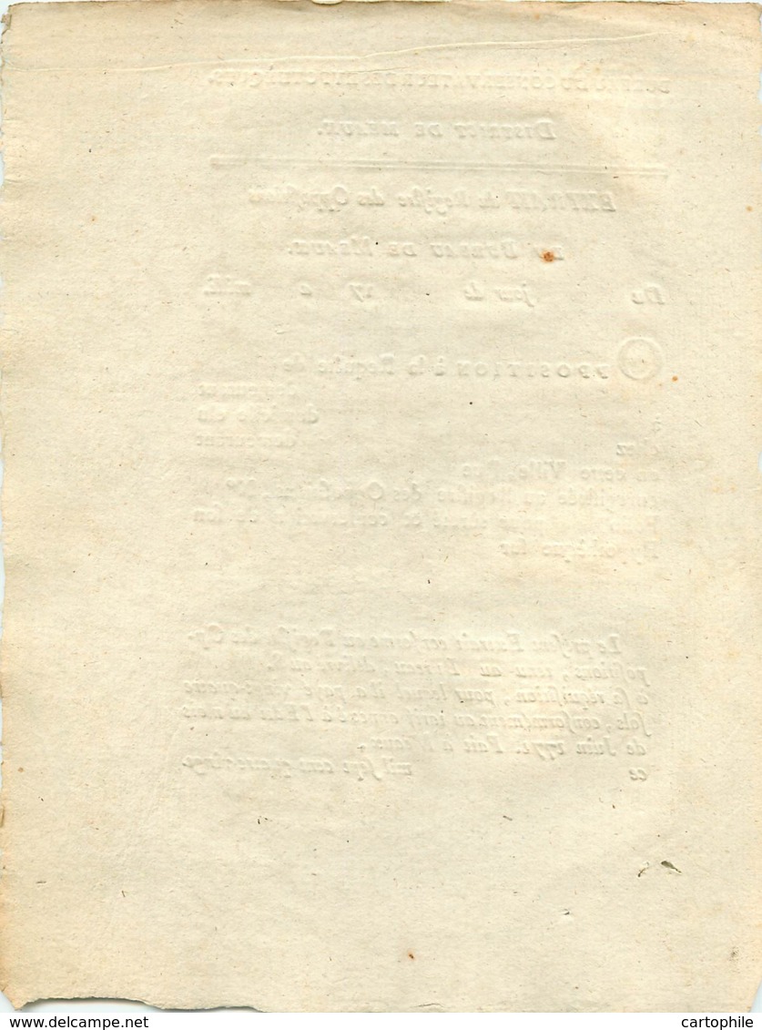 Acte De 1791 Opposition De Jean Cobée, Meunier à Liary Montry Contre Prince Louis De Rohan Cardinal Eveque De Strasbourg - Manuscrits