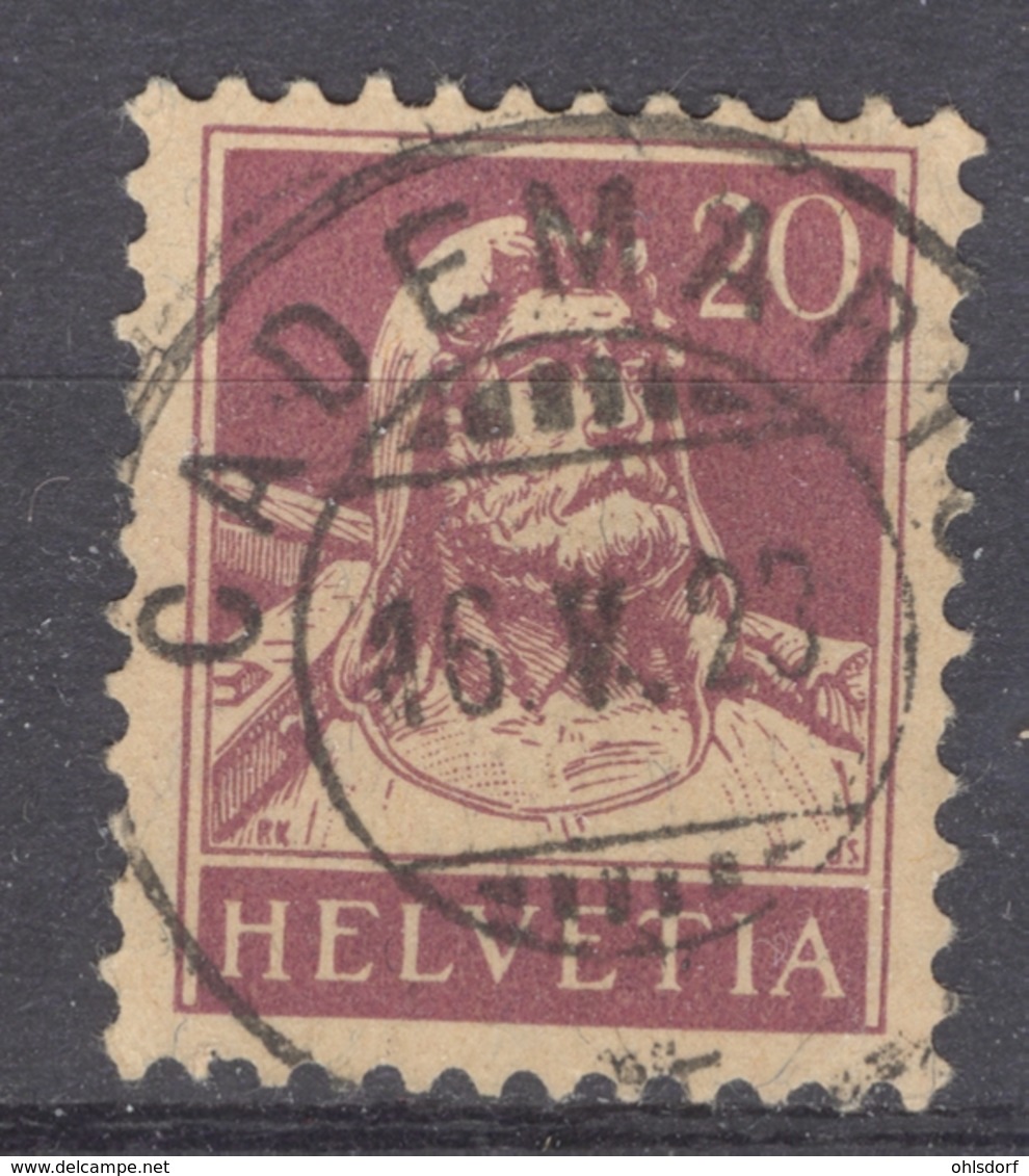 HELVETIA 1921-34: Mi 162 / YT 165, O - FREE SHIPPING ABOVE 10 EURO - Oblitérés