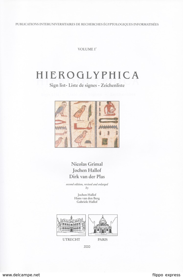 Egypt: Hieroglyphica - Sign List. Volume 1 - Andere & Zonder Classificatie