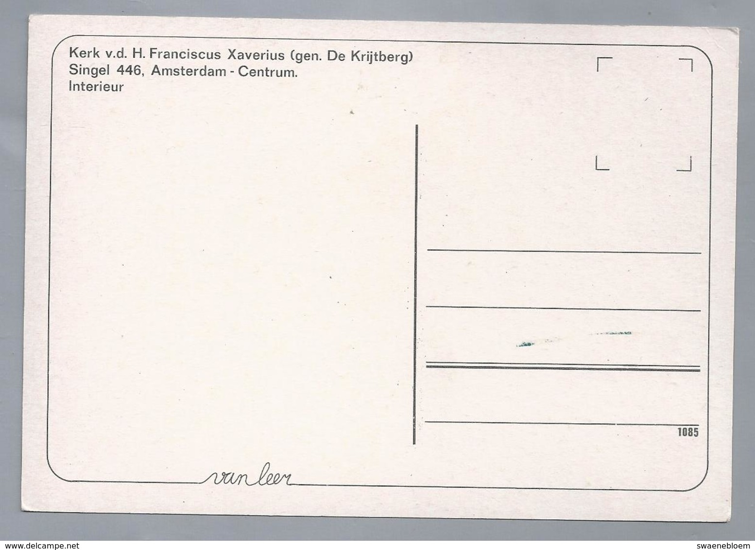NL.- AMSTERDAM. KERK V.d. H. FRANCISCUS XAVERIUS (ge. De Krijtberg). Singel 446, Interieur. - Eglises Et Cathédrales