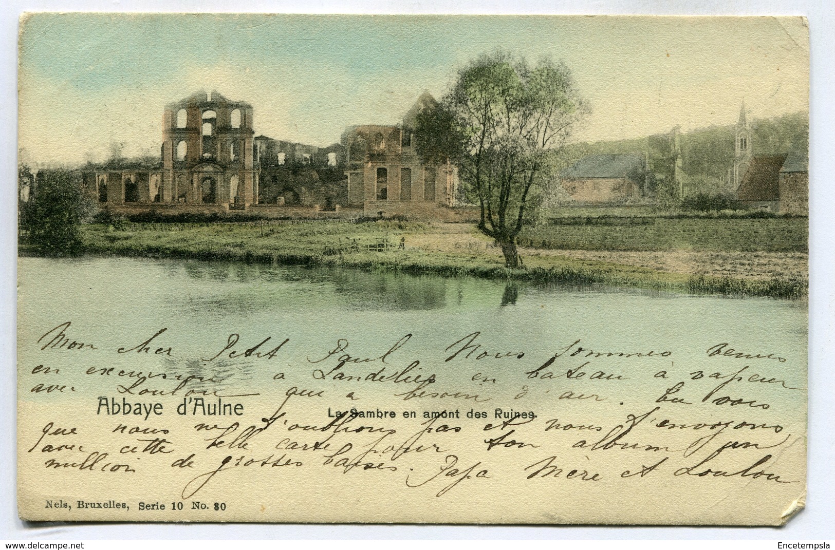 CPA - Carte Postale - Belgique - Abbaye D'Aulne - La Sambre En Amont Des Ruines - 1904 (SV6770) - Thuin