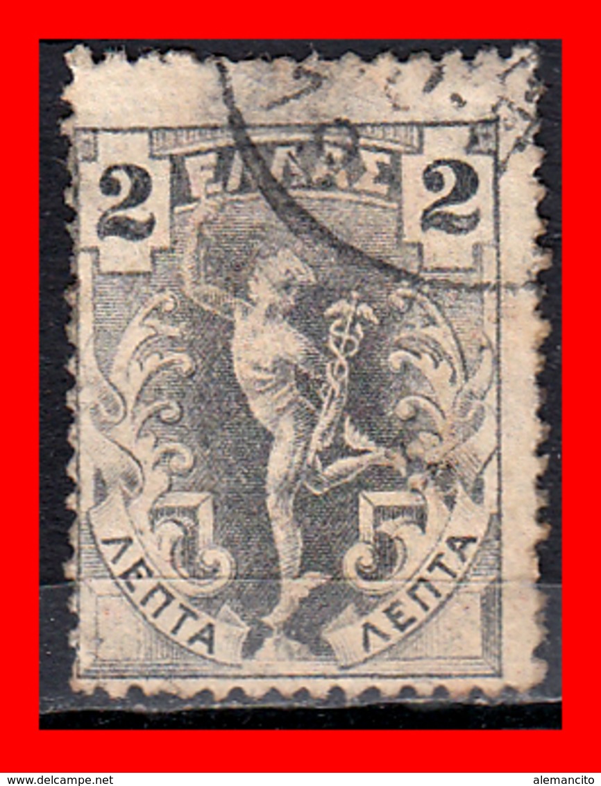 GRECIA – GREECE   SELLO  AÑO 1901 Giovanni Da Bologna’s Hermes - Usados